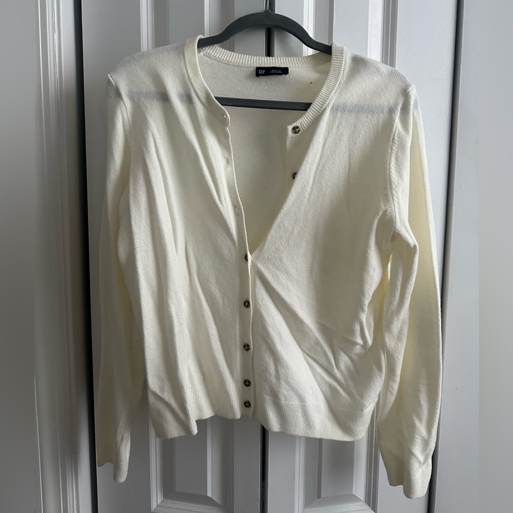 GAP CashSoft White Cardigan